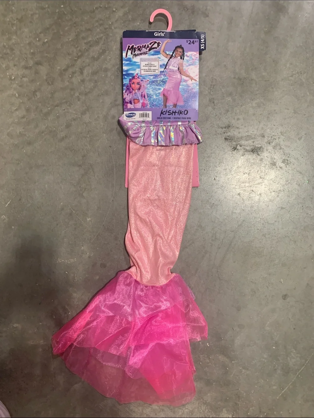Girls' Pink Mermazez Mermaid Costume with Bomber Jacket